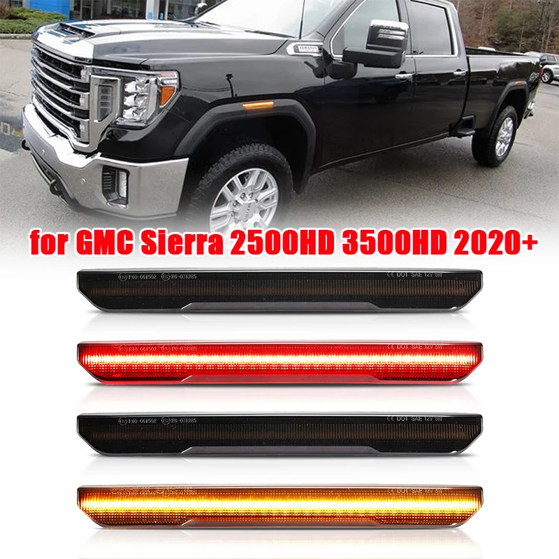 

Автомобильная фонарь, передний, янтарный, задний, красный свет, боковой габаритный фонарь для GMC Sierra 2500 3500HD 2020-2023