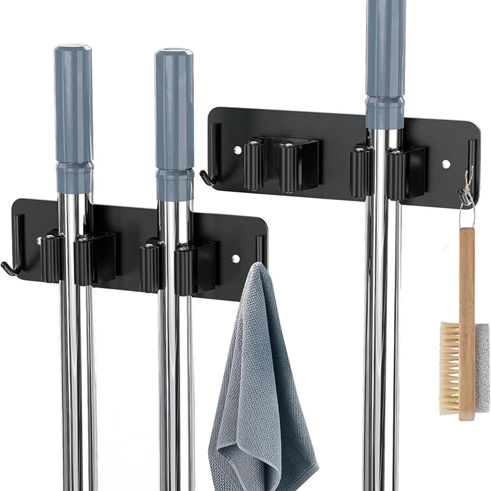 Upgrade Your Storage Solution With Our Elegant Mop Brush And Cleaning Tools Wall Mounted Clip Rack Black (2 Clips 3 Hooks)
Upgrade Your Storage Solution With Our Elegant Mop Brush And Cleaning Tools Wall Mounted Clip Rack Black (2 Clips 3 Hooks)