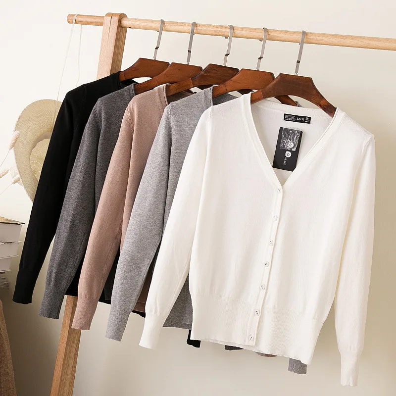 Autumn Cardigan Women 2023 Korean V Neck Knitted Cardigan Feminino Ladies Long Sleeve Slim Fit Cardigans Thin Sweater Plus Size
Autumn Cardigan Women 2023 Korean V Neck Knitted Cardigan Feminino Ladies Long Sleeve Slim Fit Cardigans Thin Sweater Plus Size