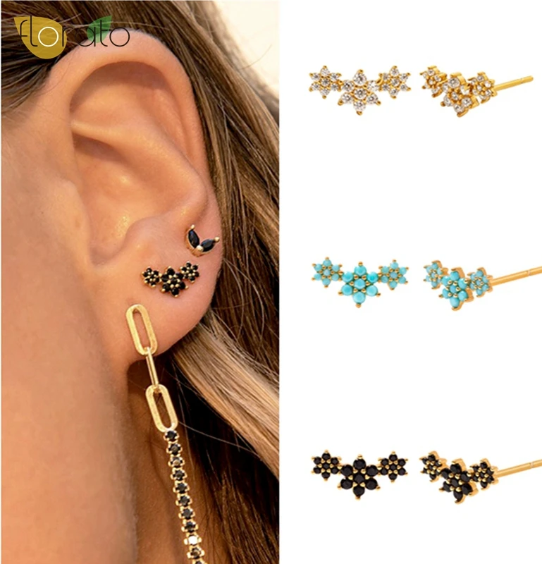 925 Sterling Silver Needle Fashionable Simple and Atmospheric Stud Earrings for Women Flower Zircon Party Luxurious Jewelry
925 Sterling Silver Needle Fashionable Simple and Atmospheric Stud Earrings for Women Flower Zircon Party Luxurious Jewelry