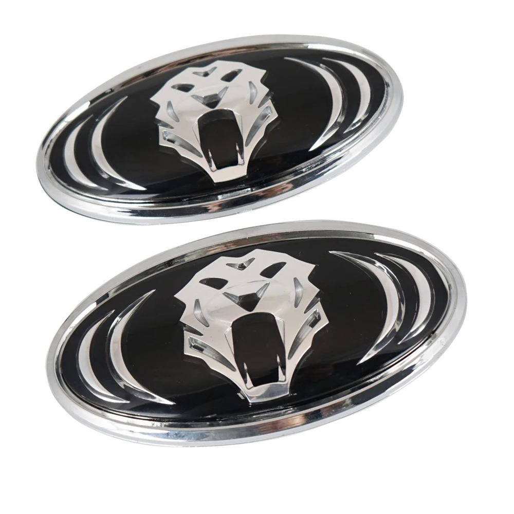 

2 шт. Тигр хром черный логотип K5 декоративные наклейки значок аксессуары Автомобильная задняя передняя решетка багажника фотоэмблема