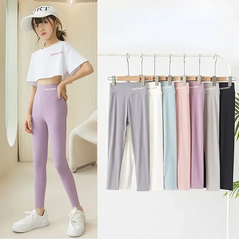 Spring Kids Solid Leggings Girls Thin Ankle Length Tights Pants 2+y Young Child Clothing Skinny Yoga Trousers Outdoor Sweatpants
Spring Kids Solid Leggings Girls Thin Ankle Length Tights Pants 2+y Young Child Clothing Skinny Yoga Trousers Outdoor Sweatpants
