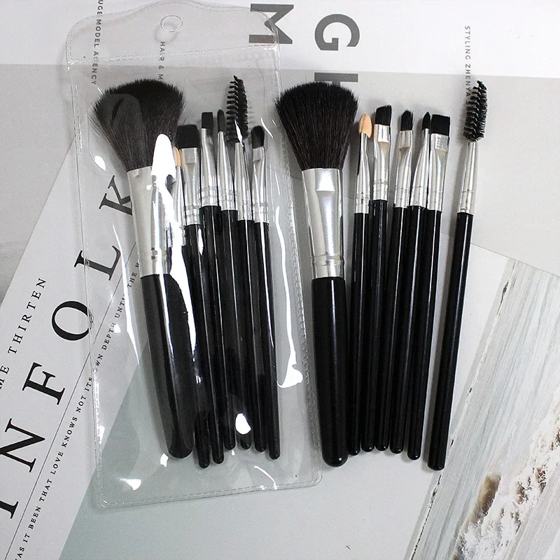 

Black Portable Makeup Brushes Set Soft Eye Shadow Brush Cosmetic Foundation Powder Eyelash Eyebrow Concealer Makeup brush 7Pcs