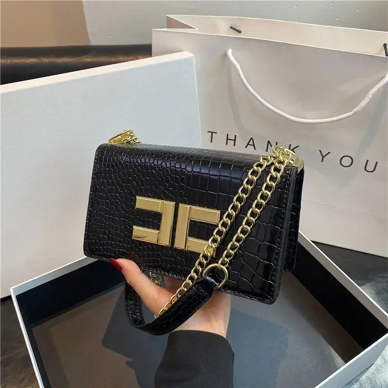 

Bag Crossbody Square Alligator Bag Small Luxury Fashion Women Pattern Handbag Flap Vintage Designer Shoulder Simple Commute Bags