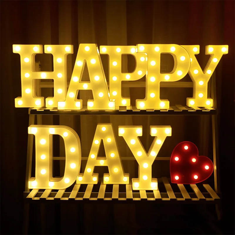 LED Alphabet Letter Lights Night Light for Home Wedding Birthday Party Decoration Night lights Luminous Number Lamp Bedroom Gift
LED Alphabet Letter Lights Night Light for Home Wedding Birthday Party Decoration Night lights Luminous Number Lamp Bedroom Gift