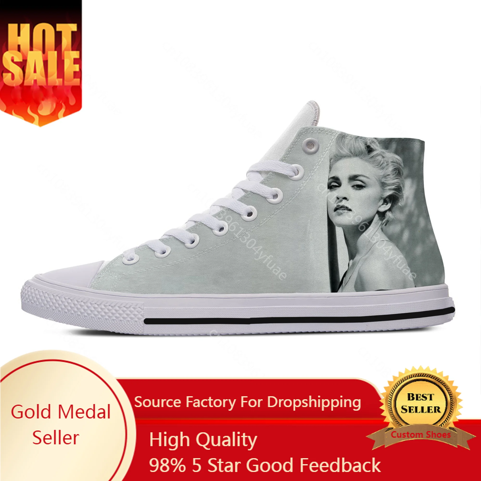 Hot Cool Funny New Summer High Quality Sneakers Handiness Casual Shoes Men Women Madonna Ciccone Breathable High Top Board Shoes
Hot Cool Funny New Summer High Quality Sneakers Handiness Casual Shoes Men Women Madonna Ciccone Breathable High Top Board Shoes