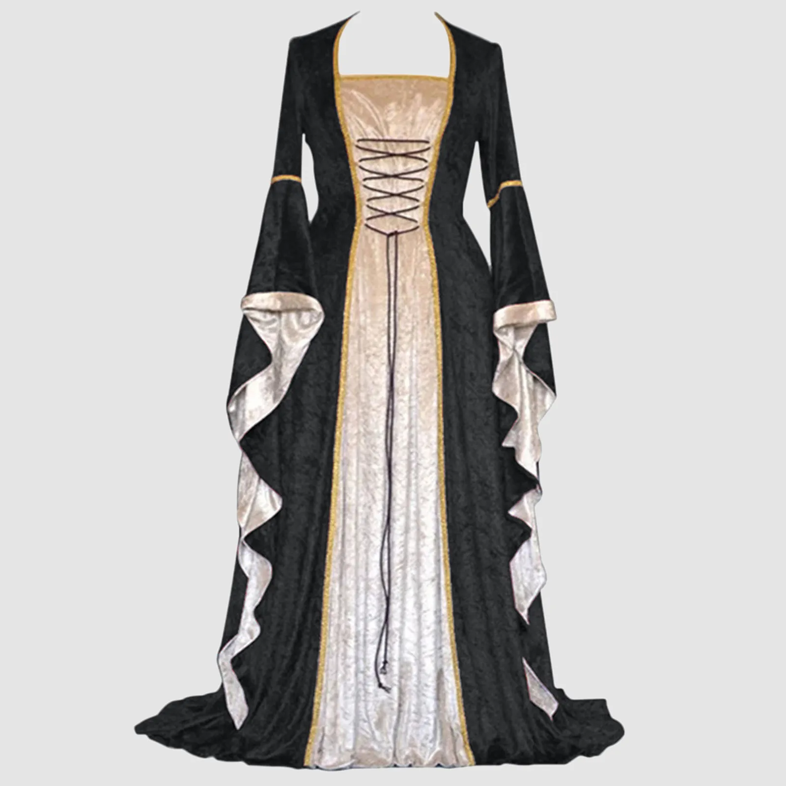 Medieval Punk Gothic Dresses Cosplay Costumes for Women Cosplay Palace Noble Long Robes Ancient Bell Sleeve Princess Dresses
Medieval Punk Gothic Dresses Cosplay Costumes for Women Cosplay Palace Noble Long Robes Ancient Bell Sleeve Princess Dresses