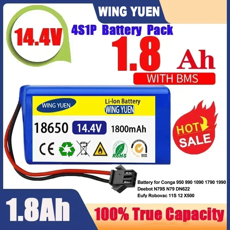 18650 battery pack 14.4V 6800mAh lithium ion battery, suitable for Xiaomi G1 Mi Essential MJSTG1 robot vacuum cleaner,
18650 battery pack 14.4V 6800mAh lithium ion battery, suitable for Xiaomi G1 Mi Essential MJSTG1 robot vacuum cleaner,