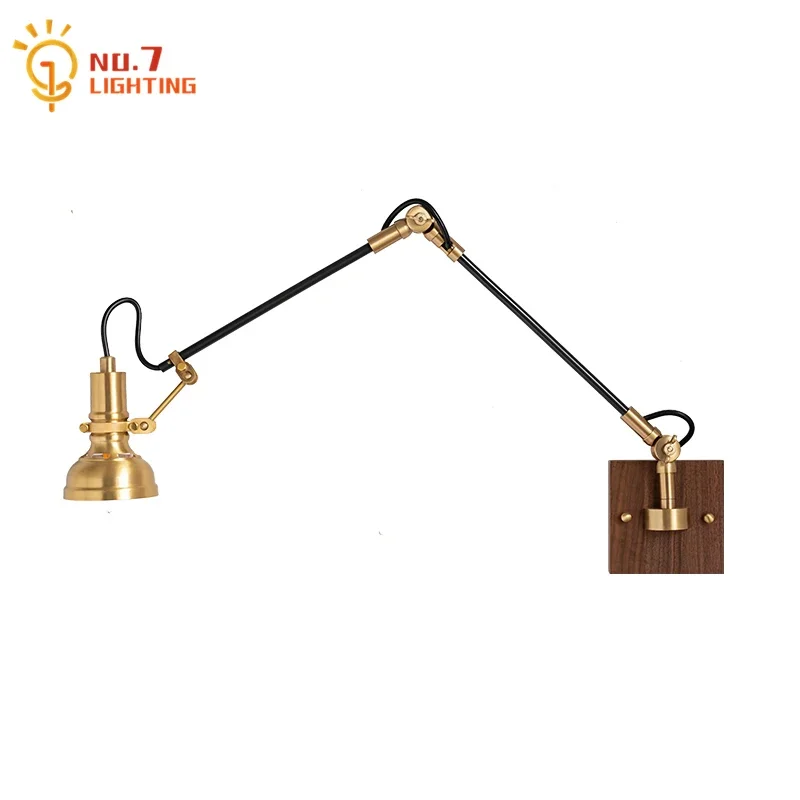 Nordic Retro Industrial Copper Wood Wall Lamp with Switch Gold Lustre Adjustable Mounted Bedside Decor Bedside Background Study
Nordic Retro Industrial Copper Wood Wall Lamp with Switch Gold Lustre Adjustable Mounted Bedside Decor Bedside Background Study