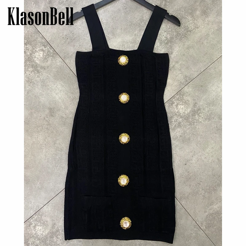 9.2 KlasonBell Elegant Black Suspender Single Breasted Hollow Out Knitted Slim Mini Dress Women
9.2 KlasonBell Elegant Black Suspender Single Breasted Hollow Out Knitted Slim Mini Dress Women
