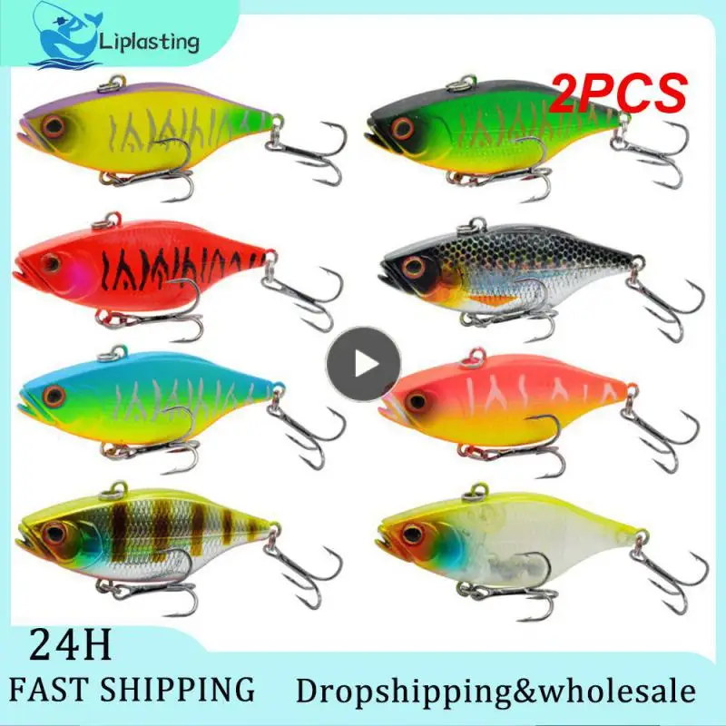 

2PCS Sinking VIB Fishing Lure Long Casting Vibration Wobblers 3D Fisheyes Hard Bait Trout Pike Outdoor Fishing Tackle