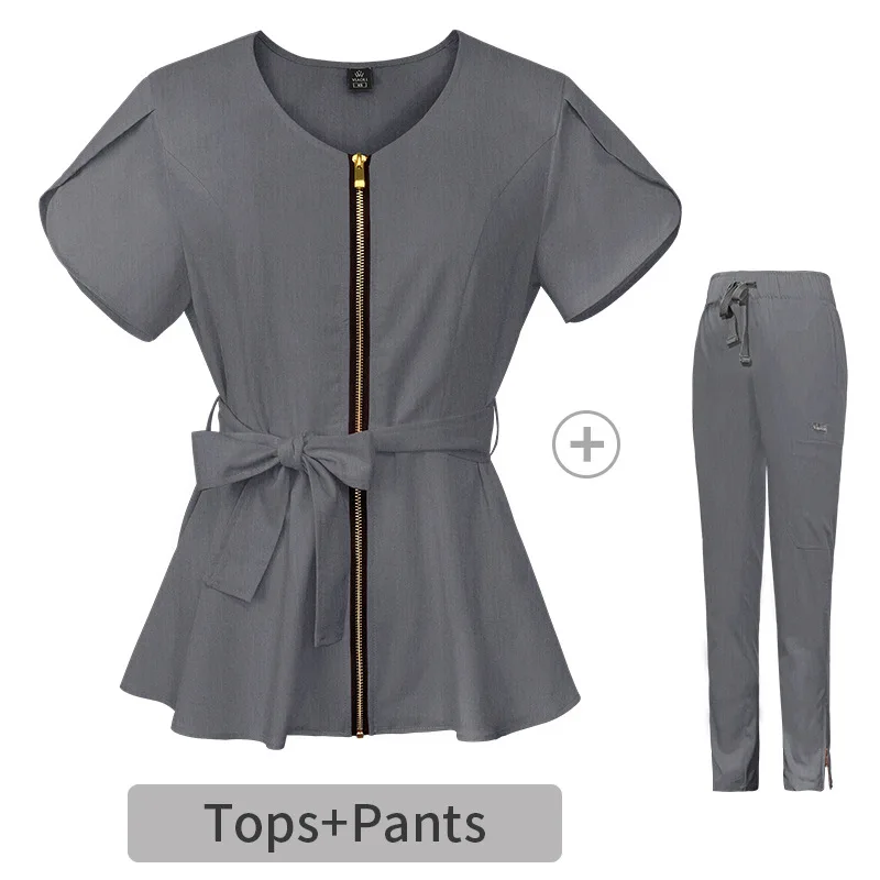 Women Scrubs Tops+pants Suit Nurse Uniform Pocket Outfit Pharmacy Dentistry Workwear Workwear Custom Print Logos Zipper Nurses
Women Scrubs Tops+pants Suit Nurse Uniform Pocket Outfit Pharmacy Dentistry Workwear Workwear Custom Print Logos Zipper Nurses