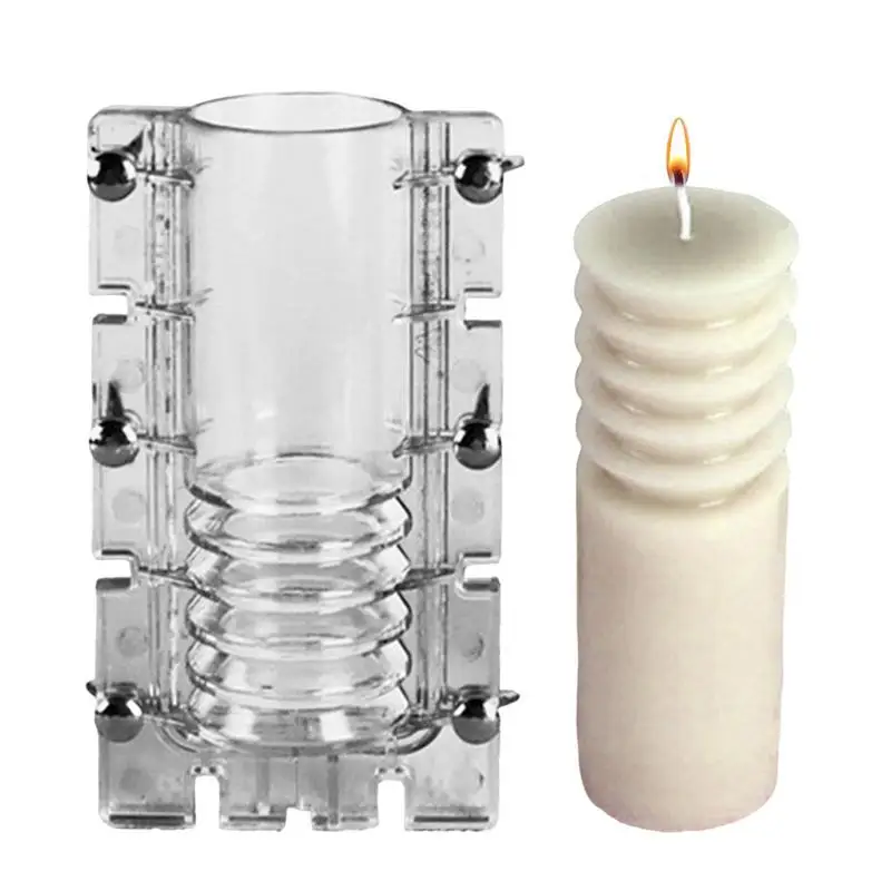 

Five Layer Roman Column Candle Mold PC Cylinder Chocolate Mold Handmade Column Candle Molds For Candlestick Making Molds