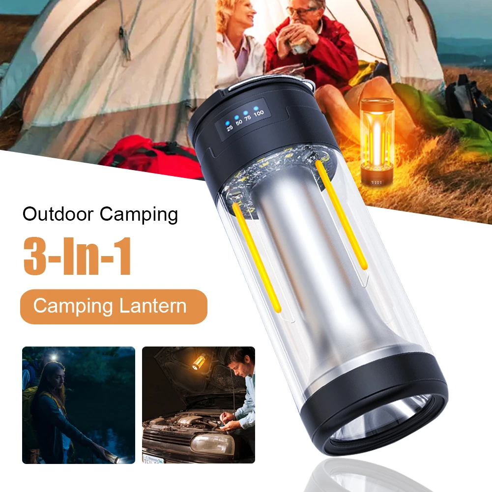 Portable Camping Lantern USB Rechargeable LED Camping Lamp Power Bank 4 Mode Handheld Flashlight Torch For Outdoor Hiking Travel
Portable Camping Lantern USB Rechargeable LED Camping Lamp Power Bank 4 Mode Handheld Flashlight Torch For Outdoor Hiking Travel