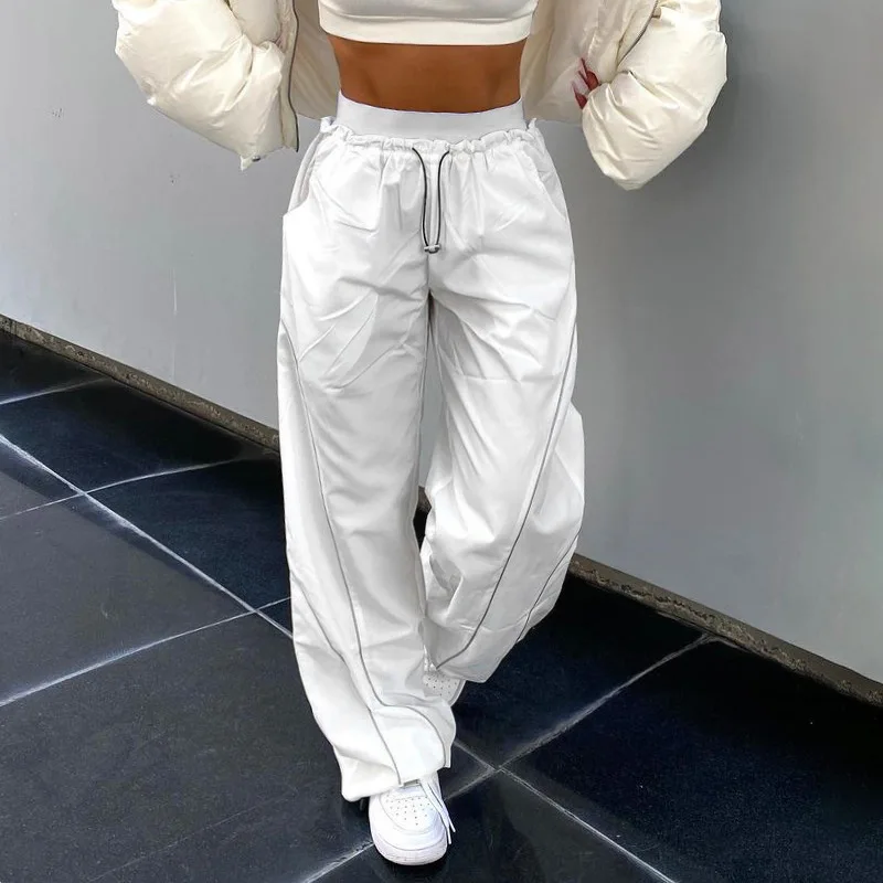 

2024 Women's Sports Casual Pants Summer New Spice Girls Fashion Vitality High-waisted Elastic Drawstring Casual Pants Y2k Pants