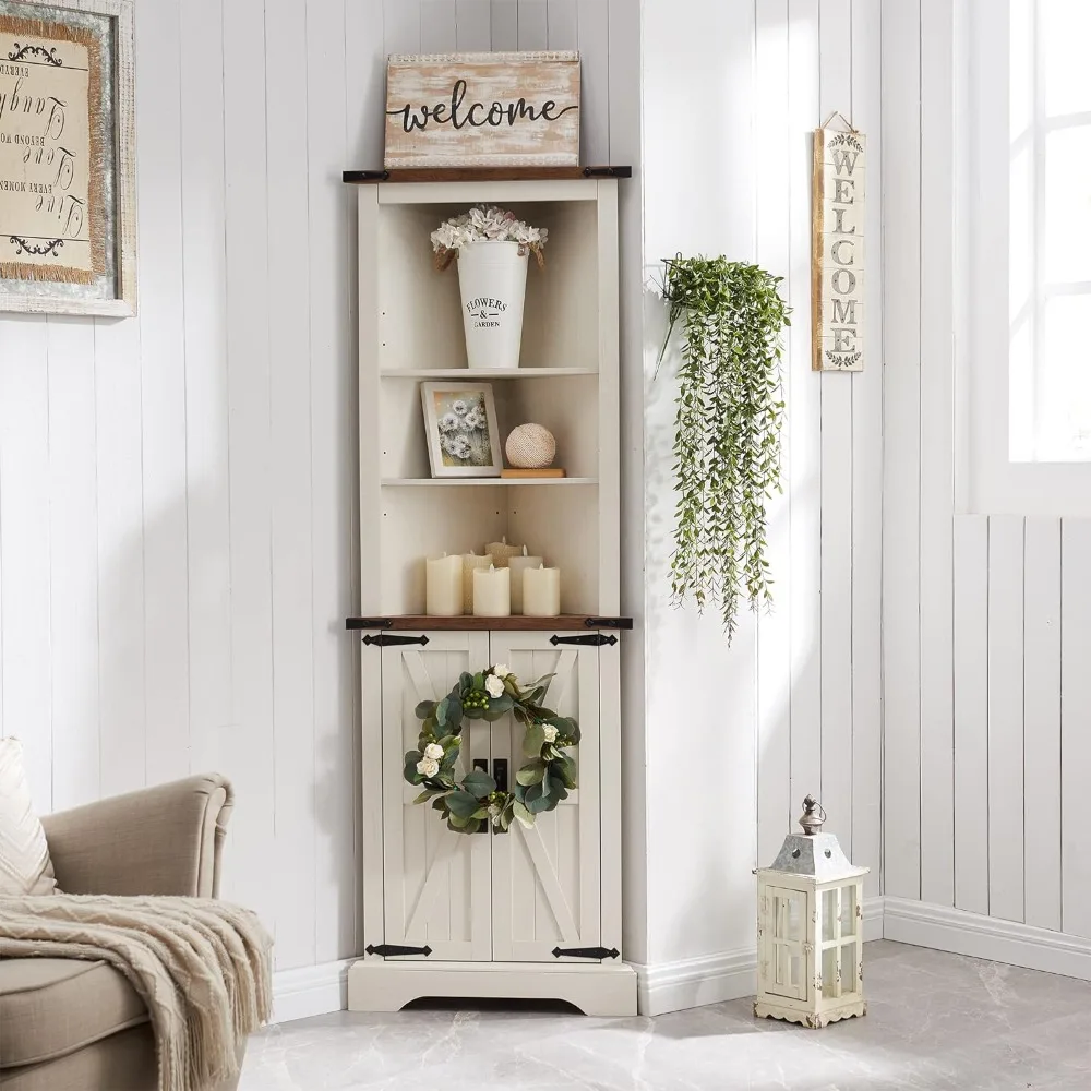 Kitchen Cabinets, Farmhouse Storage Cabinet with Barn Door Design Shelves, Home Space Saver for Bathroom, Kitchen Cabinets
Kitchen Cabinets, Farmhouse Storage Cabinet with Barn Door Design Shelves, Home Space Saver for Bathroom, Kitchen Cabinets