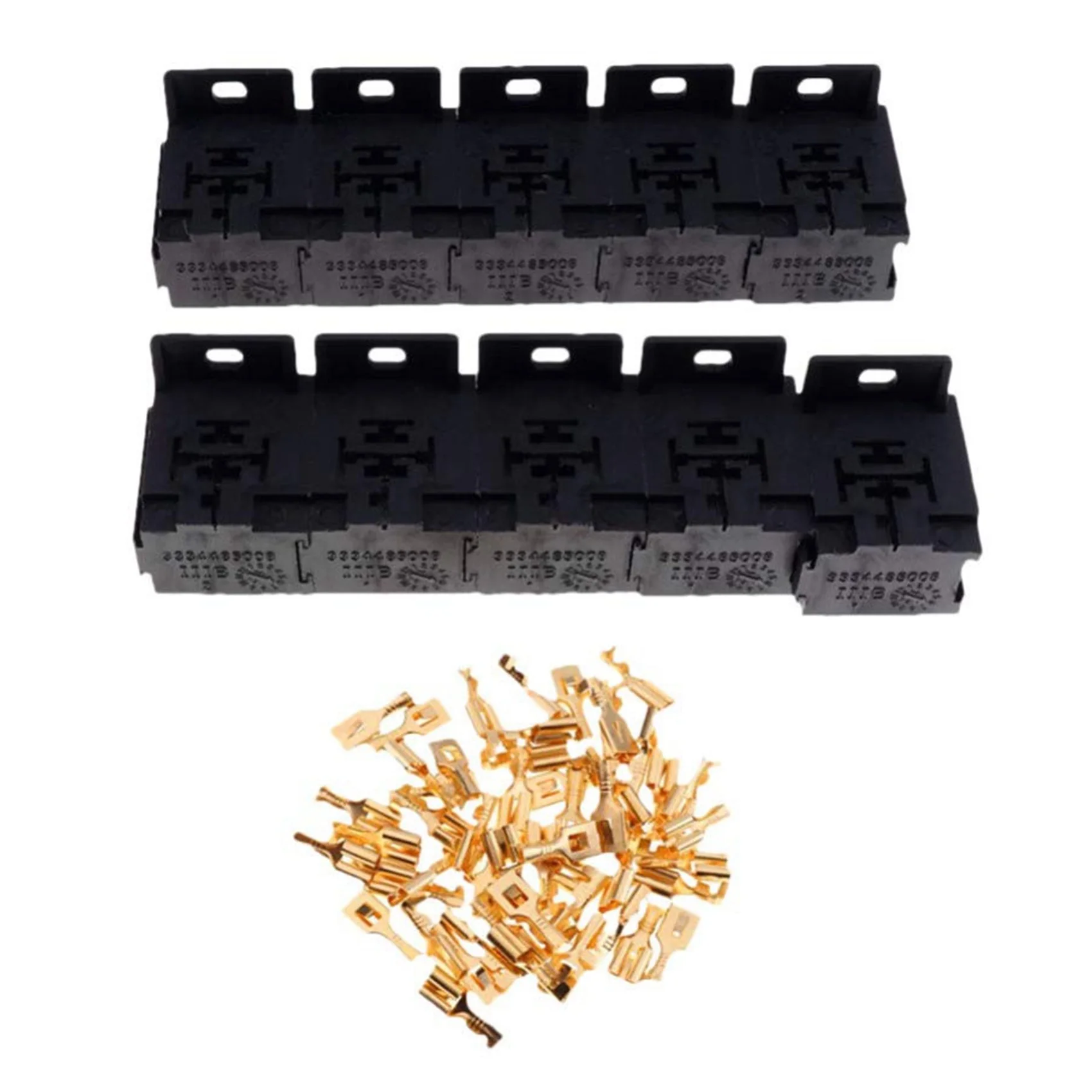 Car Auto 30A-80A Relay Bracket Terminal Case Holder Relay Base Holder 5 Pin Socket with 50Pcs 6.3mm Terminals for Car
Car Auto 30A-80A Relay Bracket Terminal Case Holder Relay Base Holder 5 Pin Socket with 50Pcs 6.3mm Terminals for Car