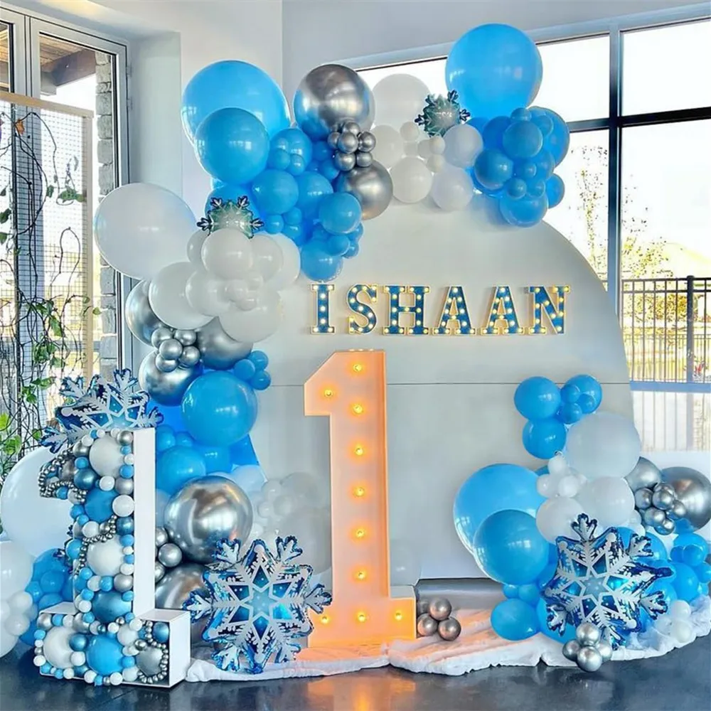 105pcs/Set Winter Balloon Garland Arch Kit Blue Metal Silver Balloon Snow Foil Ball Birthday Christmas New Year Party Decoration
105pcs/Set Winter Balloon Garland Arch Kit Blue Metal Silver Balloon Snow Foil Ball Birthday Christmas New Year Party Decoration