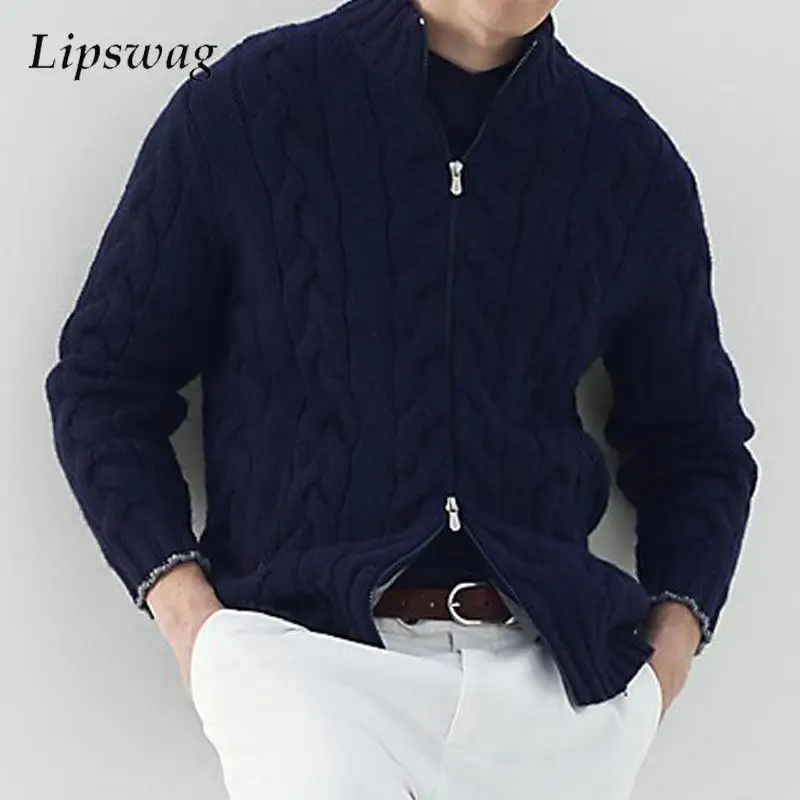 Fashion Mens Turtleneck Knit Cardigan Jackets Autumn Casual Slim Long Sleeve Twist Knitted Sweatercoat Men Winter Sweater Coats
Fashion Mens Turtleneck Knit Cardigan Jackets Autumn Casual Slim Long Sleeve Twist Knitted Sweatercoat Men Winter Sweater Coats