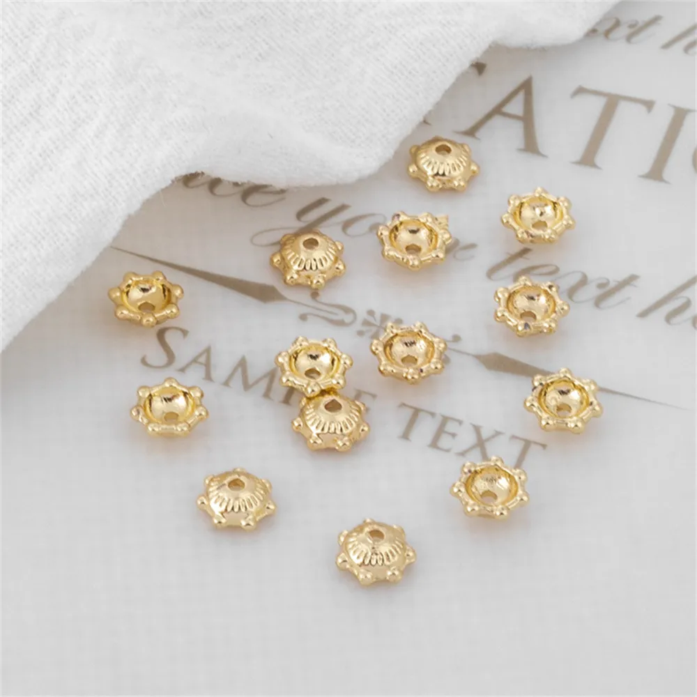 14K gold bead accessories flower holder series C section 5mm diameter flower holder diy jewelry accessories
14K gold bead accessories flower holder series C section 5mm diameter flower holder diy jewelry accessories