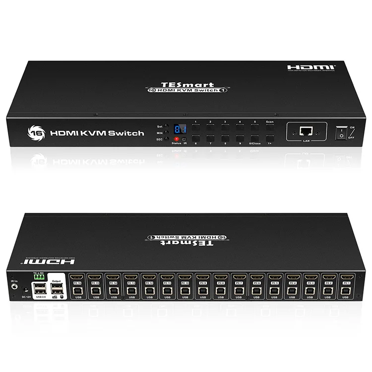 HDMI KVM переключатель 16 портов автоматический HDMI переключатель 4k USB 16 портов HDMI переключатель
HDMI KVM переключатель 16 портов автоматический HDMI переключатель 4k USB 16 портов HDMI переключатель