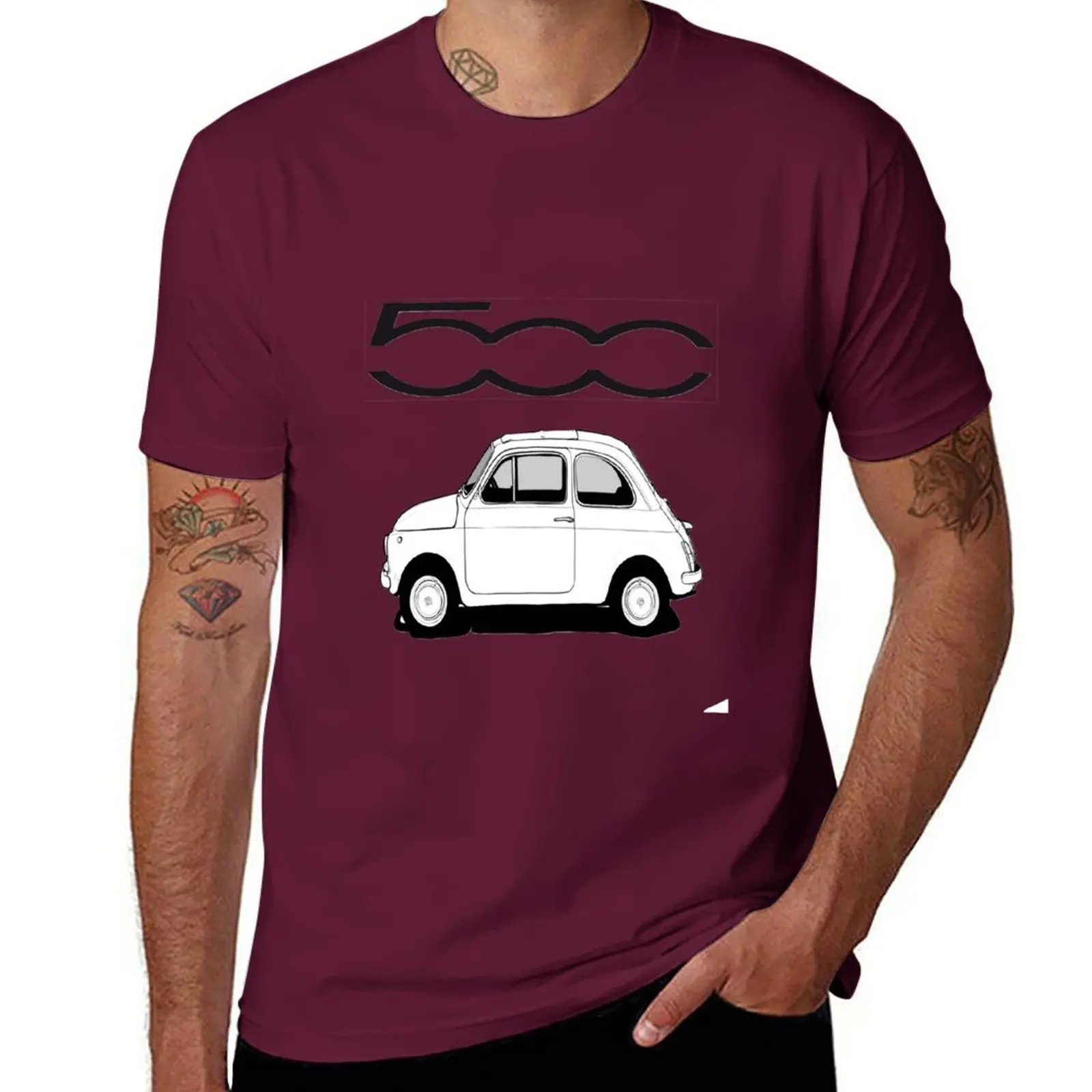 

Fiat 500 T-Shirt Short sleeve kawaii clothes mens graphic t-shirts