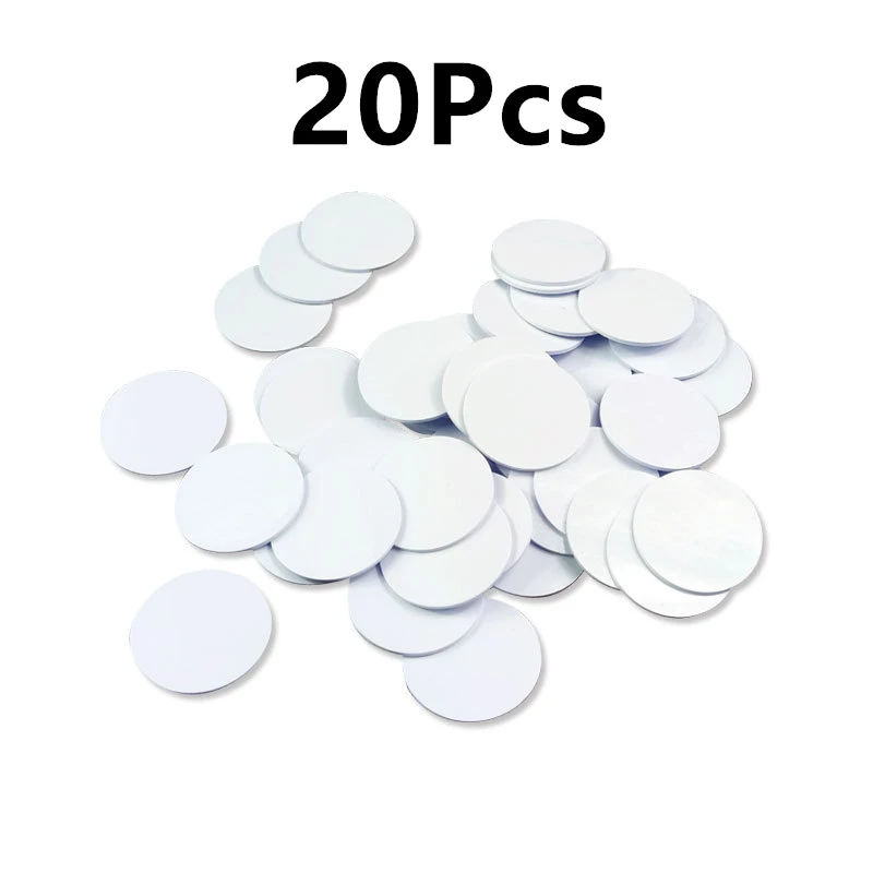 

20Pcs NFC Ntag215 Coin TAG Key 13.56MHz NTAG 215 Card Label RFID Ultralight Tags Labels 25mm Diameter Round Box For Tagmo