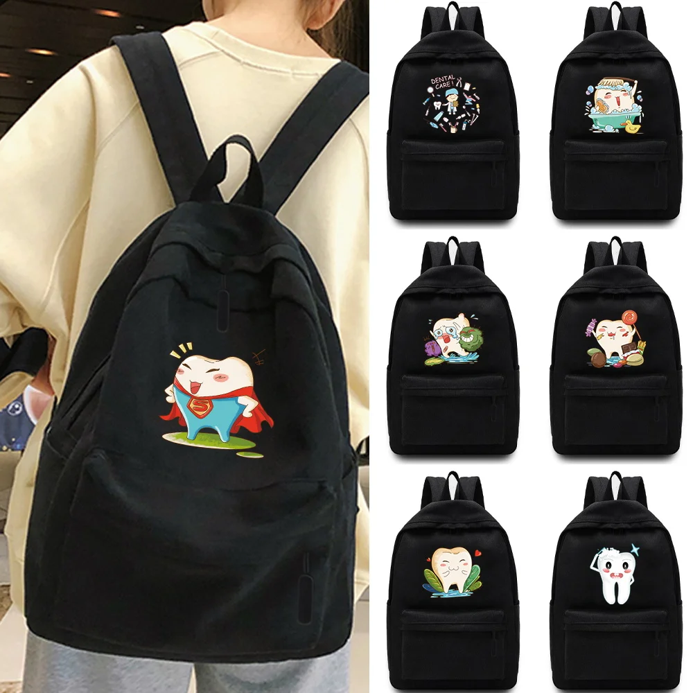 Women's Backpack Teeth Printed Female Multi-pocket Casual Woman Travel Bag High Quality Schoolbag for Teenage Girl Book Knapsack
Women's Backpack Teeth Printed Female Multi-pocket Casual Woman Travel Bag High Quality Schoolbag for Teenage Girl Book Knapsack