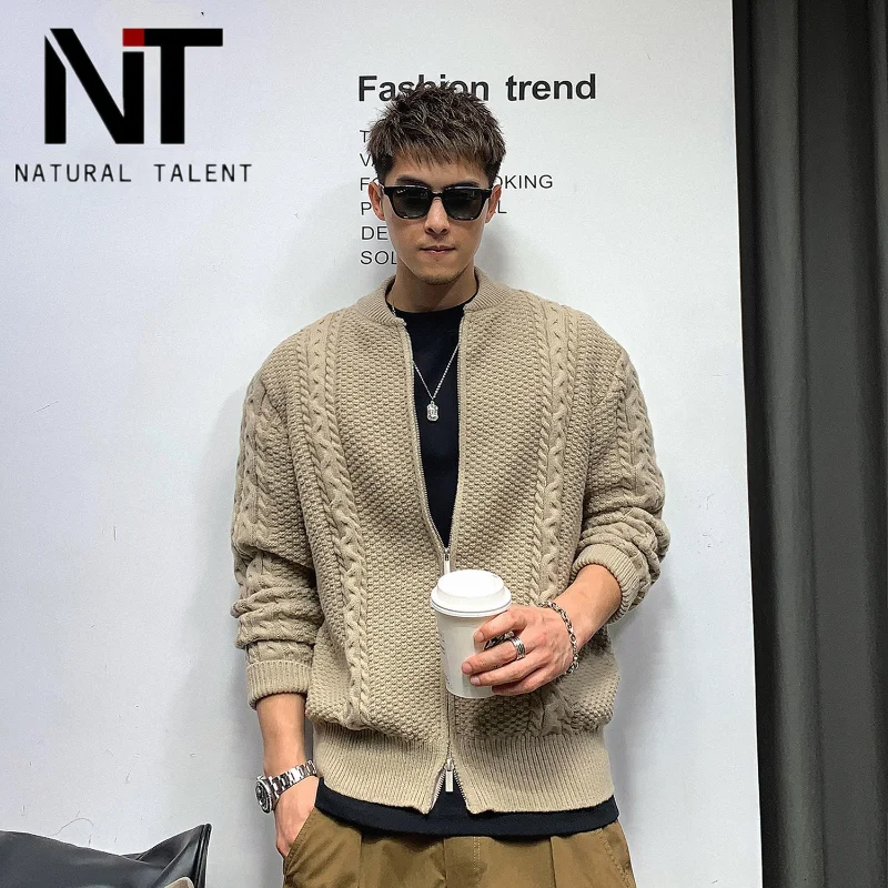 Vintage Luxury Men's Jackets Knitted Sweater Cardigan Zips Bomber Jackets Fashion Casual Windbreaker Military Motorcycle Jacket
Vintage Luxury Men's Jackets Knitted Sweater Cardigan Zips Bomber Jackets Fashion Casual Windbreaker Military Motorcycle Jacket