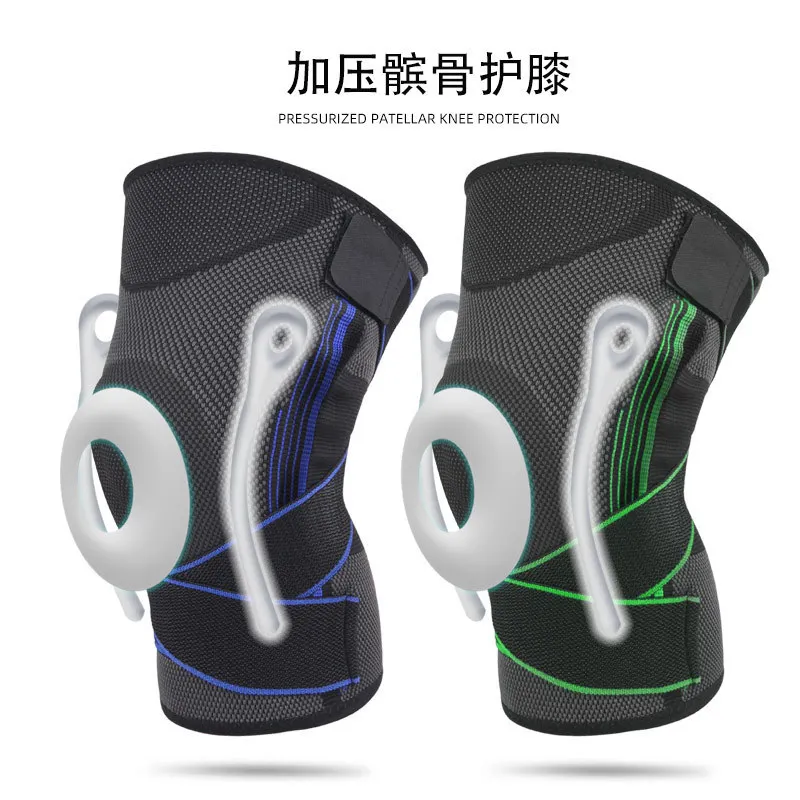 Dual strap spring support silicone knee pads for running, fitness, cycling, collision protection, and knee protection
Dual strap spring support silicone knee pads for running, fitness, cycling, collision protection, and knee protection