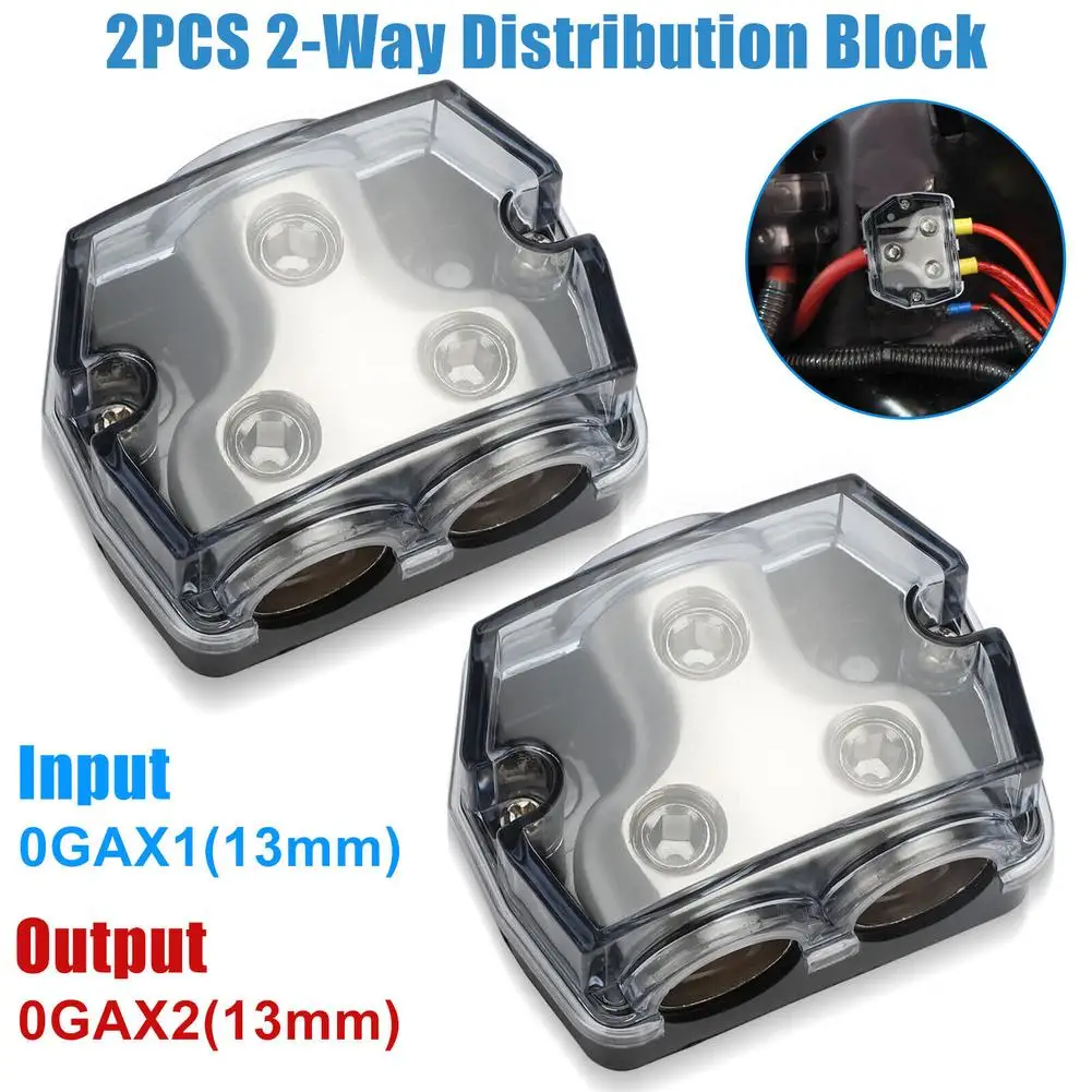 2pcs 2-way Distribution Block Car Audio Power Cord Holder Circuit Protector Ground Wire Negative Distributor 1 In 2 Out
2pcs 2-way Distribution Block Car Audio Power Cord Holder Circuit Protector Ground Wire Negative Distributor 1 In 2 Out
