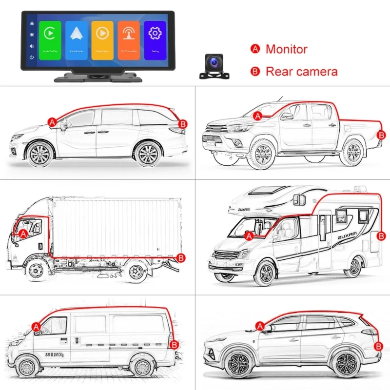 10.26" Car Stereo Touch-Screen Car Radio with Backup Camera Support Image-Mirror
10.26" Car Stereo Touch-Screen Car Radio with Backup Camera Support Image-Mirror