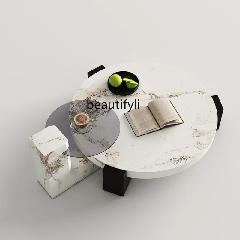 Natural Marble Tea Table Italian Minimalist Living Room Home Size round Tea Table Combination
Natural Marble Tea Table Italian Minimalist Living Room Home Size round Tea Table Combination