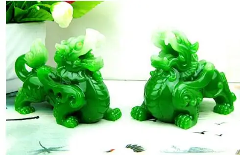 2PC set Kirin green jade imitation Pixiu handicraft furnishings decoration a pair of Kaiguang basin Kirin cculpture statue
2PC set Kirin green jade imitation Pixiu handicraft furnishings decoration a pair of Kaiguang basin Kirin cculpture statue