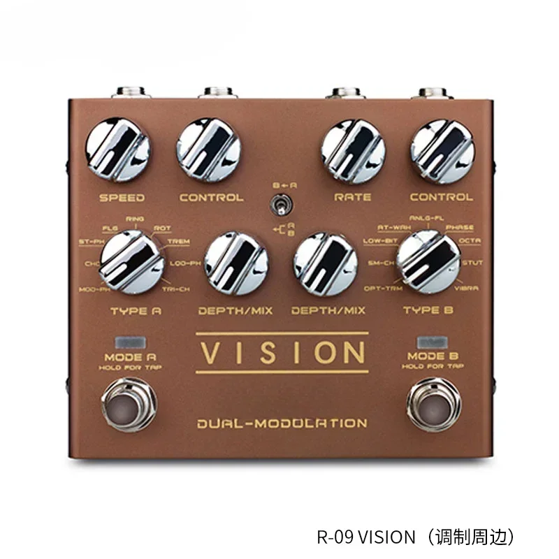 R-09 VISION Modulation Multi-effect Pedal Dual Channel 9 Effects Support Stereo Input and Output for Electric Guitar pedal boar
R-09 VISION Modulation Multi-effect Pedal Dual Channel 9 Effects Support Stereo Input and Output for Electric Guitar pedal boar