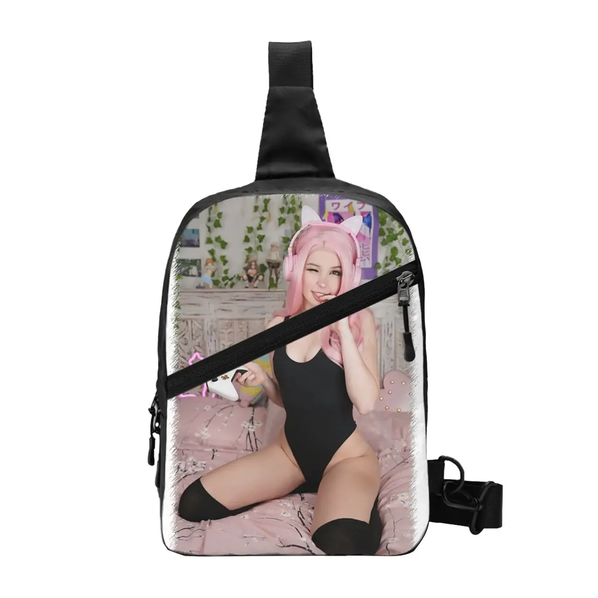 Cool Belle Delphine Blach Tights Sling Crossbody Backpack Men British Influencer Model Shoulder Chest Bags for Camping Biking
Cool Belle Delphine Blach Tights Sling Crossbody Backpack Men British Influencer Model Shoulder Chest Bags for Camping Biking