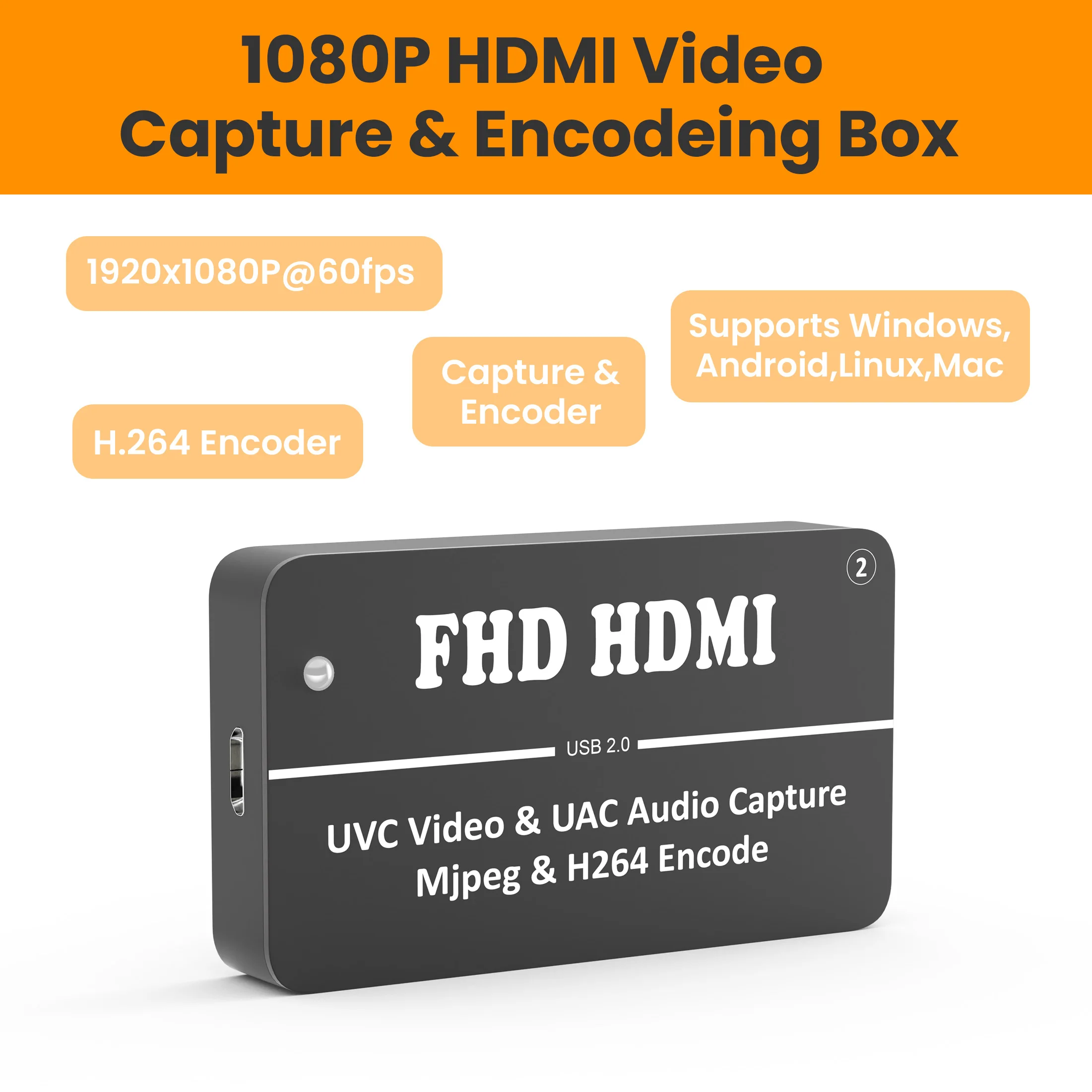LCC260 1080P60 HDMI Encoder two Streams H.264/MJPEG HDMI TO Micro USB HD Encoder Tinysize 1080 HDMI TO UVC UAC Capture,SOC GPIO
LCC260 1080P60 HDMI Encoder two Streams H.264/MJPEG HDMI TO Micro USB HD Encoder Tinysize 1080 HDMI TO UVC UAC Capture,SOC GPIO