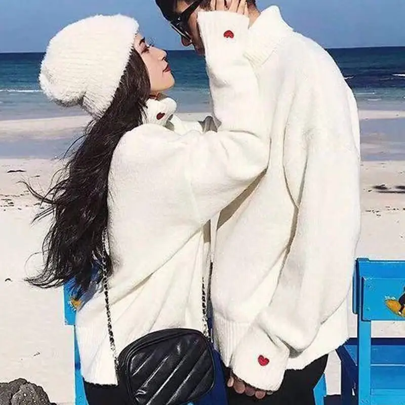 Autumn Winter New Couple Sweater Men's and Women's Long Sleeve High Collar Loose Knitting Pullovers Tops Fashion Trend Clothing
Autumn Winter New Couple Sweater Men's and Women's Long Sleeve High Collar Loose Knitting Pullovers Tops Fashion Trend Clothing