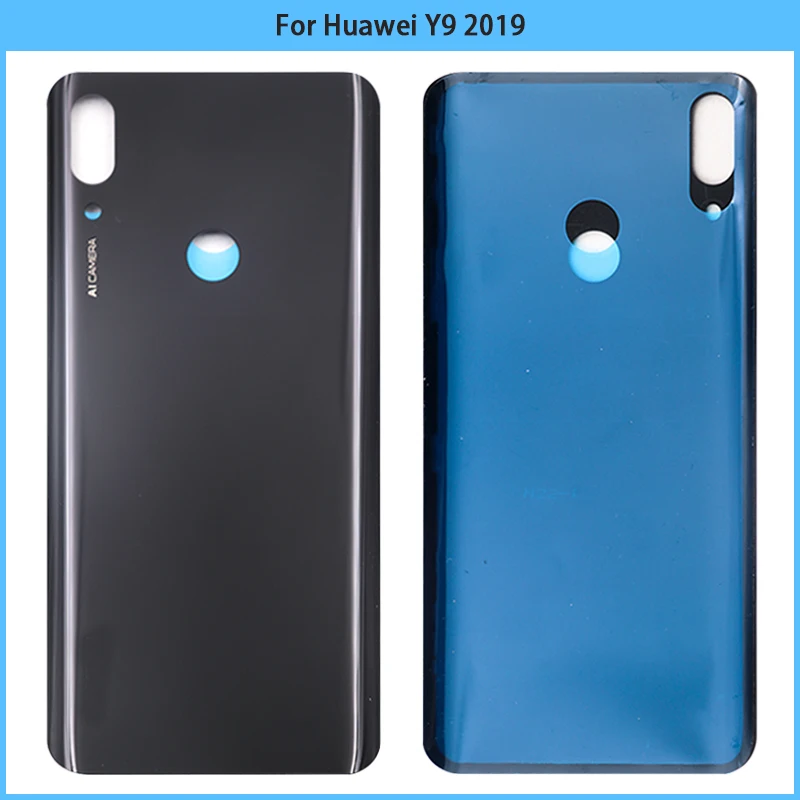 

Новый чехол для батареи Y9 2019 для Huawei Y9 2019, JKM LX1, LX2, LX3, задняя крышка аккумулятора, замена стеклянной панели задней крышки 3D