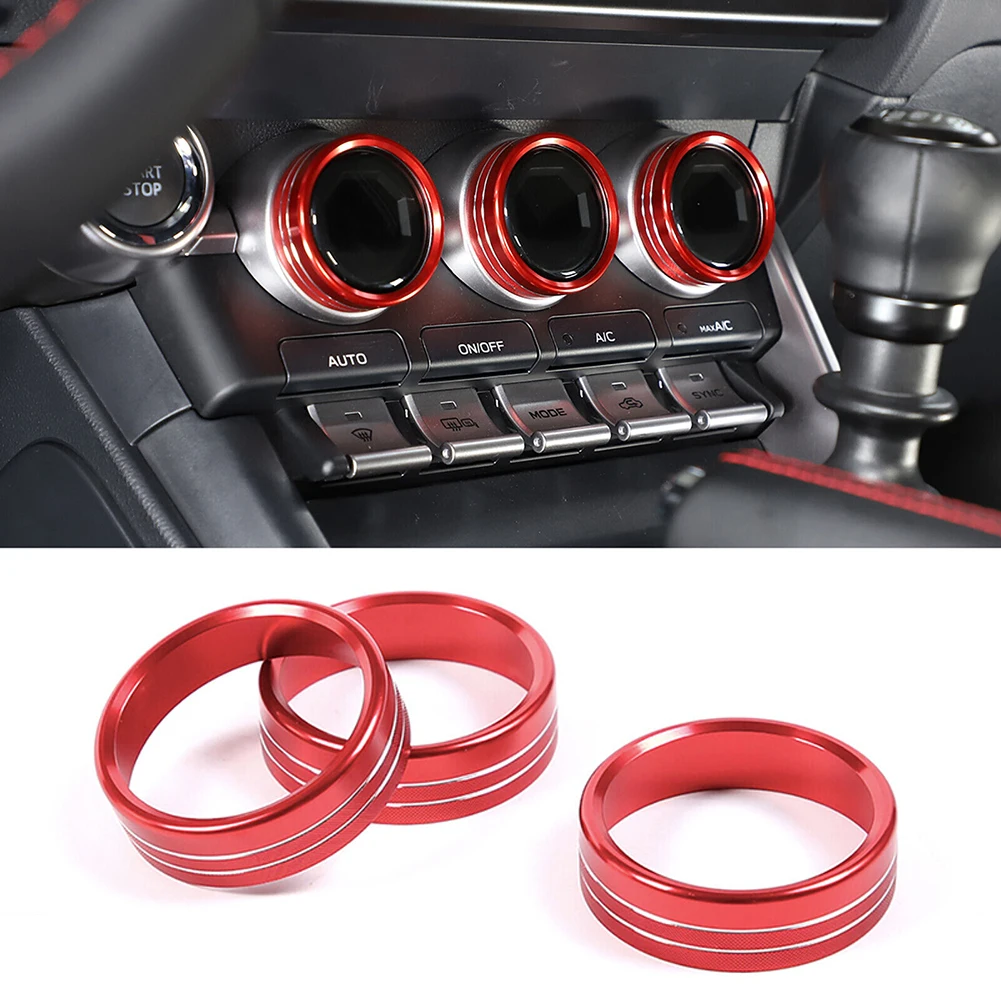 Trim Cover Knob Trim Ring Knob Trim Ring 3Pcs/Set AC Knob Alloy Ring Center Console Durable For GR86/ BRZ 2022-2023
Trim Cover Knob Trim Ring Knob Trim Ring 3Pcs/Set AC Knob Alloy Ring Center Console Durable For GR86/ BRZ 2022-2023