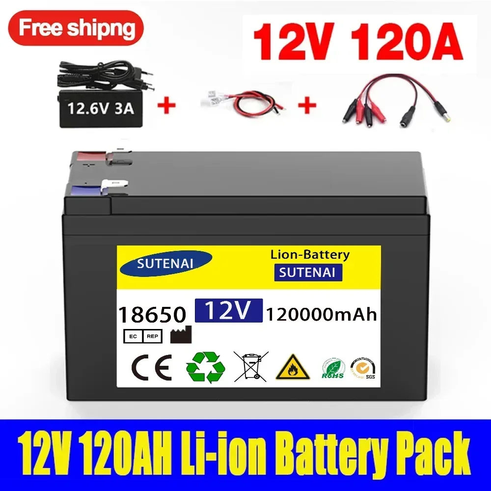 Upgraded 12V 120Ah 18650 lithium battery Built-in BMS pack Rechargeable battery for solar energy electric vehicle battery
Upgraded 12V 120Ah 18650 lithium battery Built-in BMS pack Rechargeable battery for solar energy electric vehicle battery