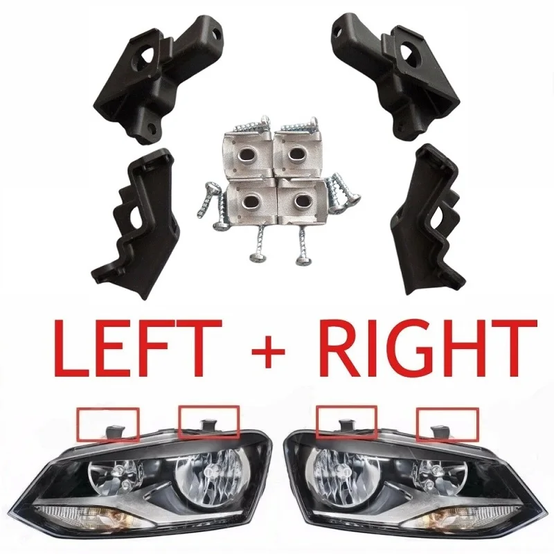 Car Headlight Repair Kit Bracket Mount Holder Clip Car Accessories For VW Polo 2009-2017 6R0998226 6R0998225 Left & Right
Car Headlight Repair Kit Bracket Mount Holder Clip Car Accessories For VW Polo 2009-2017 6R0998226 6R0998225 Left & Right