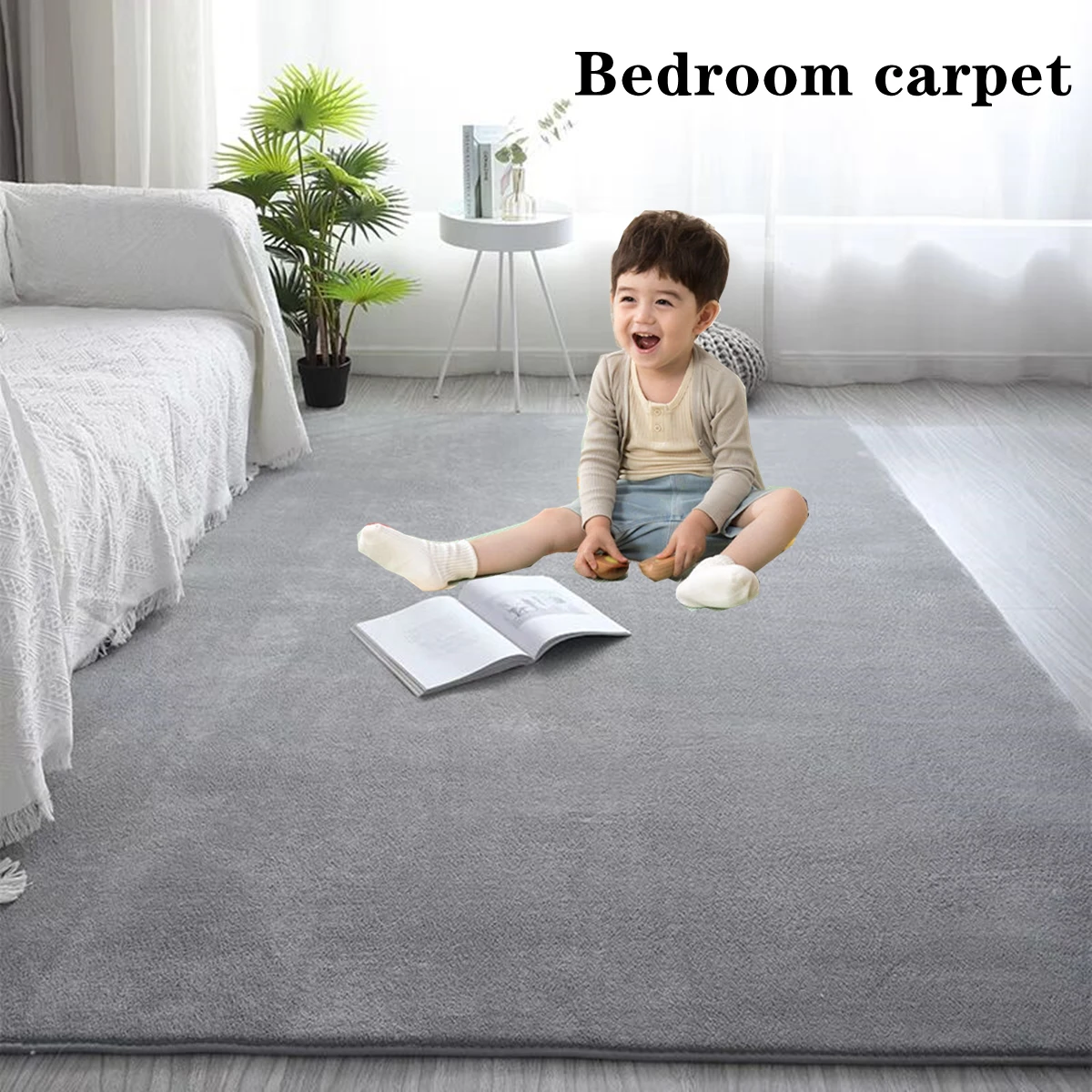 

2023 New Thicken Coral Velvet Carpet Modern Living Room Area Carpet Modern Bedroom Bedside Rug Tatami Crawling Mat Home Decorate