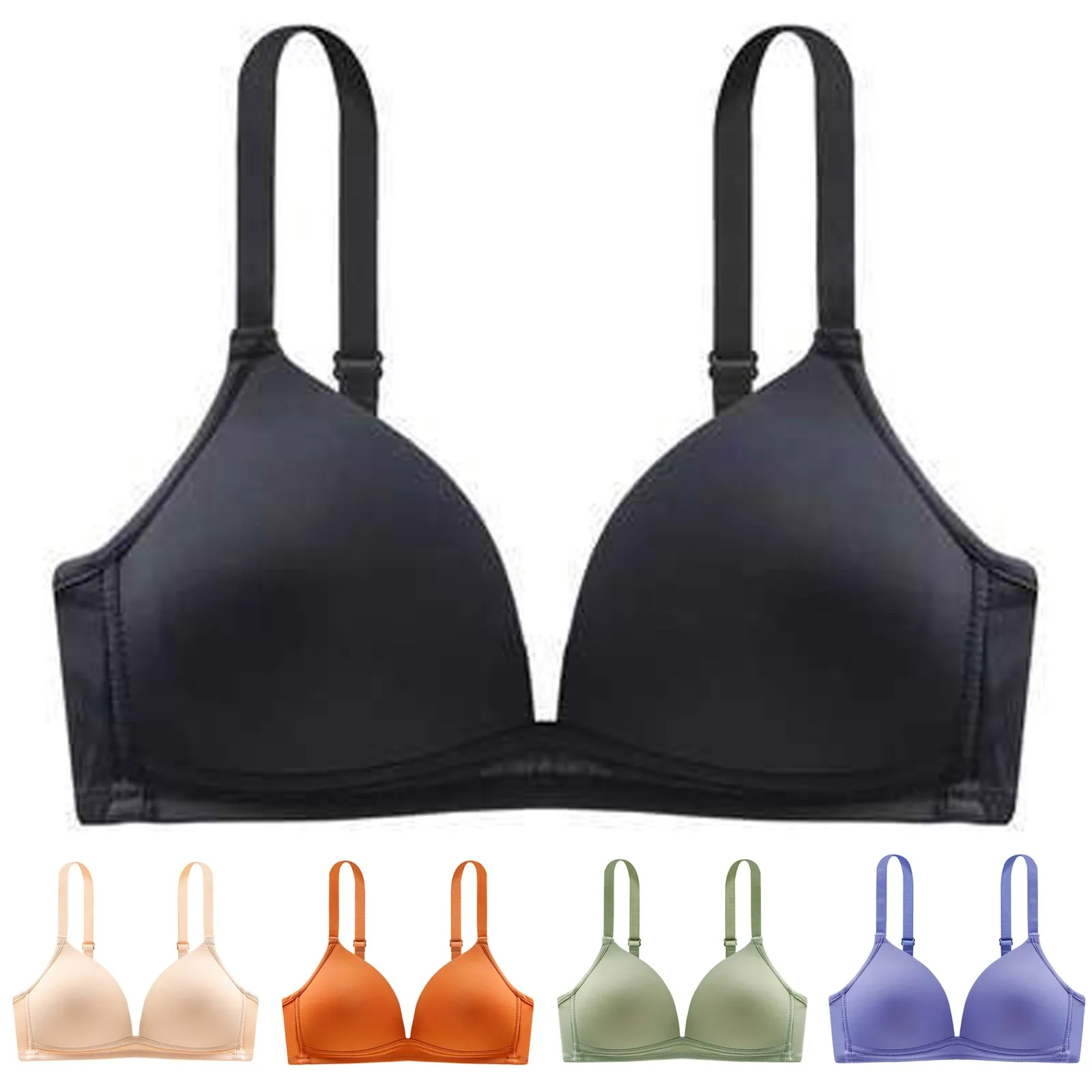 Womens Fashionable Solid Color Light Sexy Deep V Gathered Without Steel Ring Underwear Low Back Bras for Women Seamless Bras
Womens Fashionable Solid Color Light Sexy Deep V Gathered Without Steel Ring Underwear Low Back Bras for Women Seamless Bras