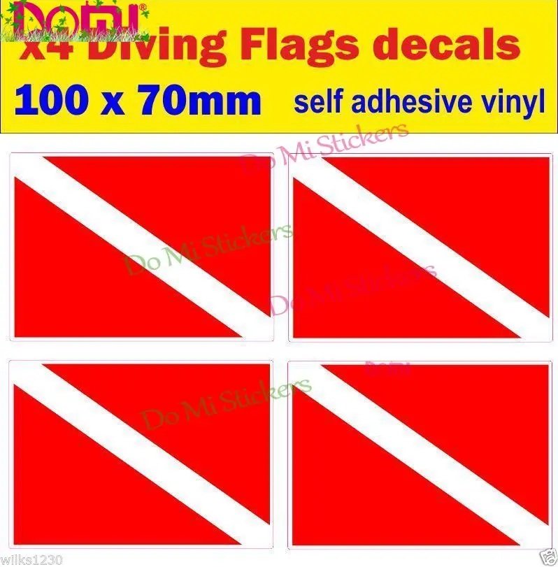 4x Diving Red Flag Stickers Gas Scuba Cylinder Decals Diving Bottle Tank Warning Die Cutting Waterproof PVC 10cm X 7cm
4x Diving Red Flag Stickers Gas Scuba Cylinder Decals Diving Bottle Tank Warning Die Cutting Waterproof PVC 10cm X 7cm