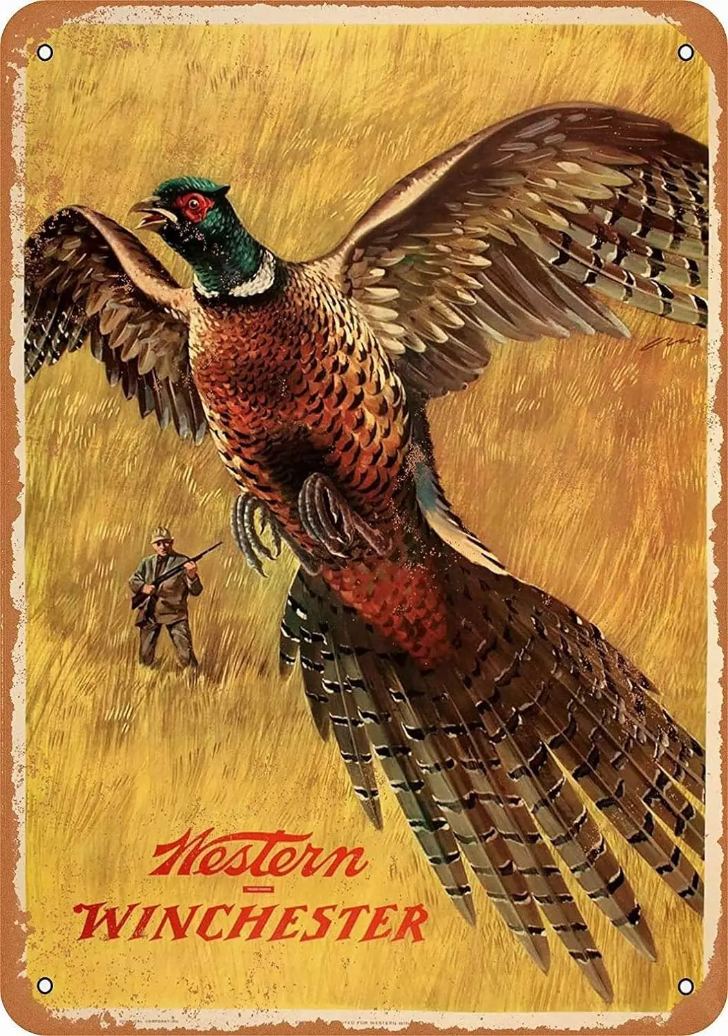 8 x 12 Metal Sign - Western Winchester Pheasant - Retro Tin Art Decor Wall Decor Vintage Signs
8 x 12 Metal Sign - Western Winchester Pheasant - Retro Tin Art Decor Wall Decor Vintage Signs
