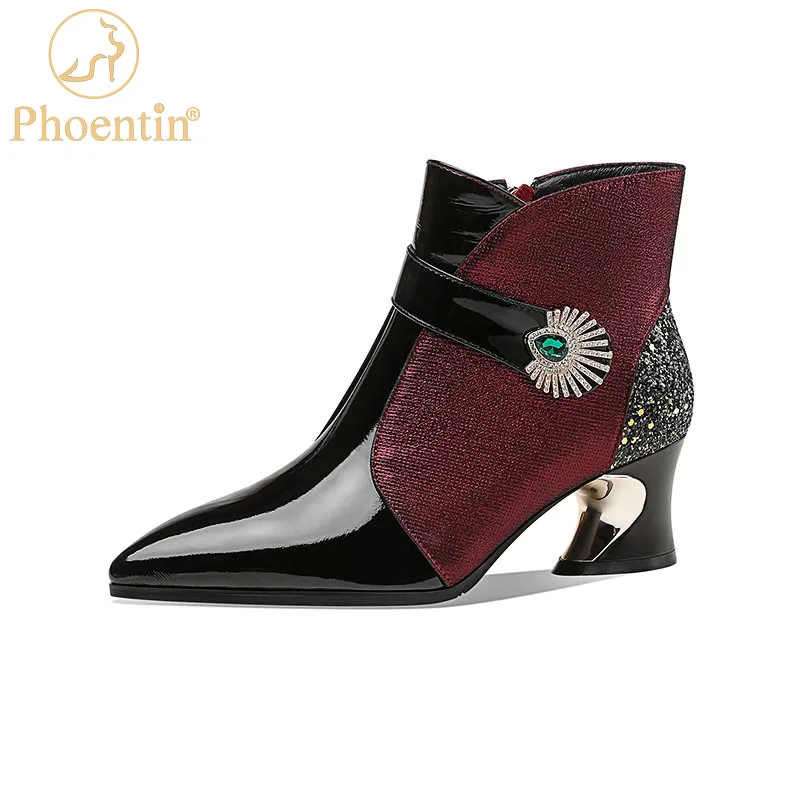 Phoentin women's patchwork mid heel Ankle boots new Elegant pointed toe Autumn winter short boots drop shipping shoes FT2022
Phoentin women's patchwork mid heel Ankle boots new Elegant pointed toe Autumn winter short boots drop shipping shoes FT2022