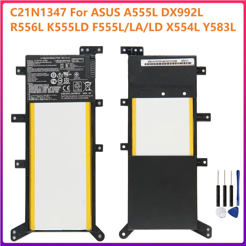 

Original Battery C21N1347 For ASUS X555 X555LA X555LD X555LN A555L Y583L R556L R557L Authentic Battery 5070mAh