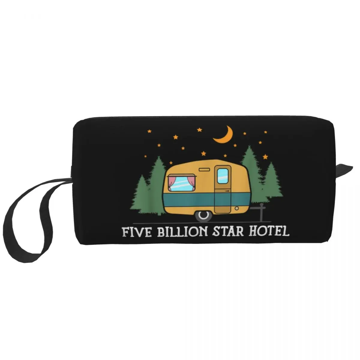 

Travel Summer Adventures Hiking Life Toiletry Bag Happy Campers Makeup Cosmetic Organizer for Women Beauty Storage Dopp Kit Case