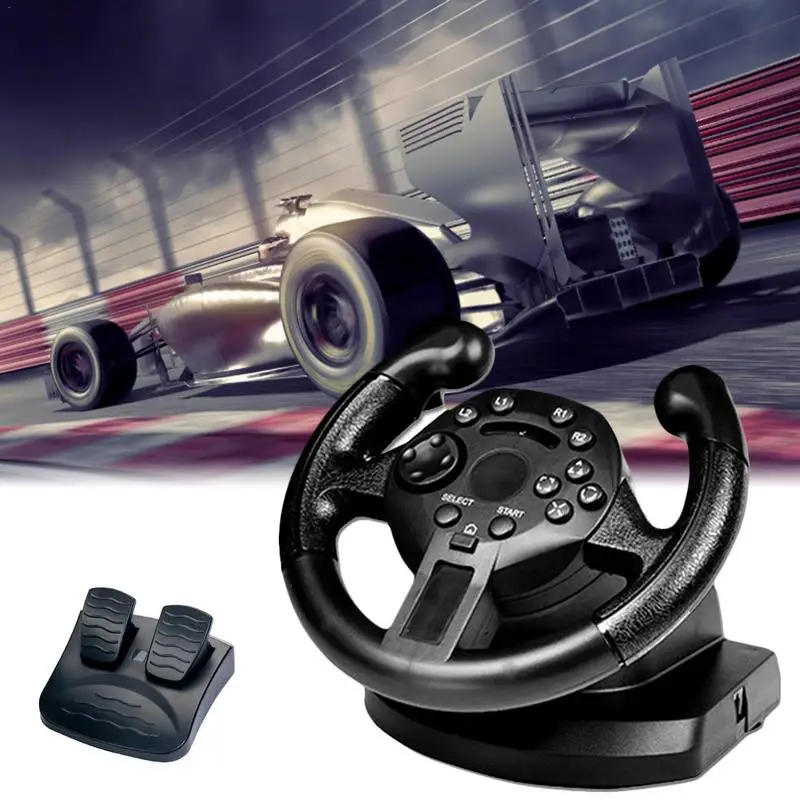 Game Racing Steering Wheel Break Race Pedals Simulator Driving Controller Vibration Compatible with PC PS3
Game Racing Steering Wheel Break Race Pedals Simulator Driving Controller Vibration Compatible with PC PS3
